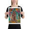 Nude Woman Art Print Original Art Poster Flowers Woman Art Wall Naked Woman Art Print African Woman Art