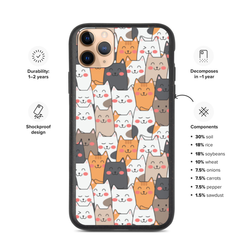 Cut Cat iPhone Case - Kittens iPhone Cover For iPhone 13 12 11 XR 8 7 SE