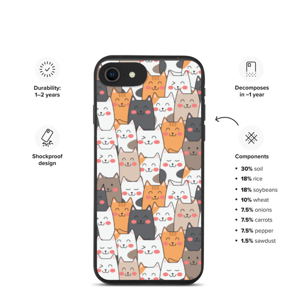 Cut Cat iPhone Case - Kittens iPhone Cover For iPhone 13 12 11 XR 8 7 SE