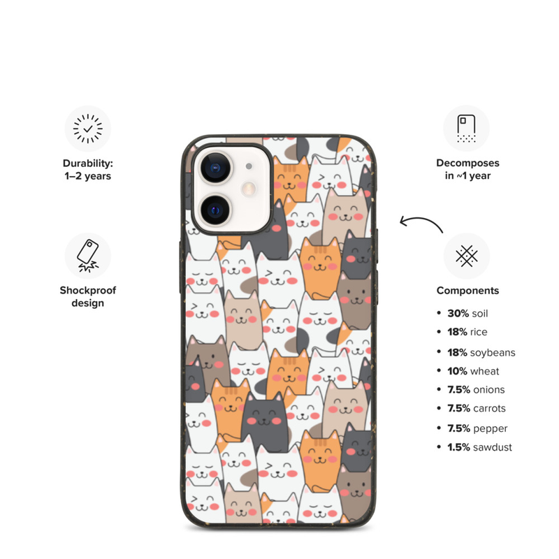 Cut Cat iPhone Case - Kittens iPhone Cover For iPhone 13 12 11 XR 8 7 SE