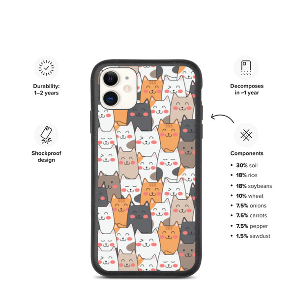 Cut Cat iPhone Case - Kittens iPhone Cover For iPhone 13 12 11 XR 8 7 SE
