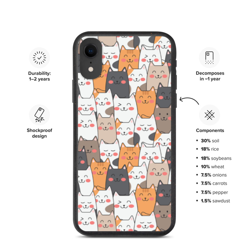 Cut Cat iPhone Case - Kittens iPhone Cover For iPhone 13 12 11 XR 8 7 SE