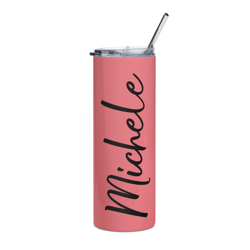 Personalized Stainless Steel Tumbler Pink