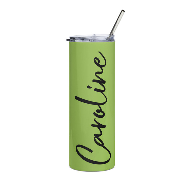 Personalized Stainless Steel Tumbler Green