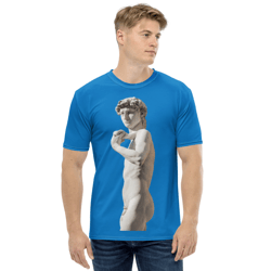 men's t-shirt blue-statue