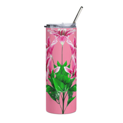 Stainless Steel Tumbler Pink Lillies
