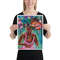 Black Woman Painting Print Faceless Portrait Print Wine Painting Flowers Woman Painting Colorful Figurative Art