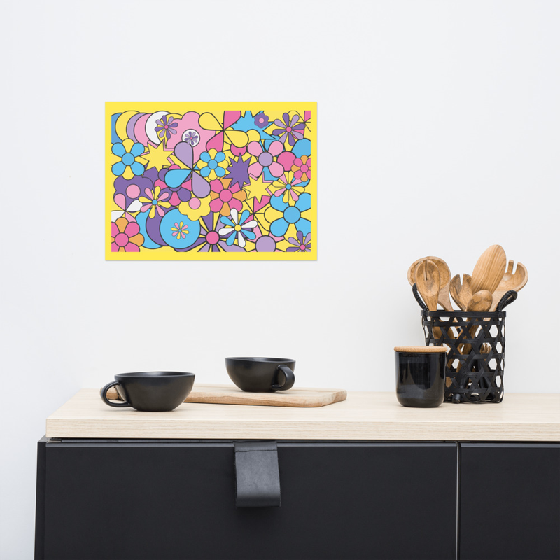 Floral Retro | Augmented Reality Poster