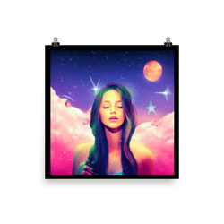 AI Artwork Poster - Beautiful Space Girl