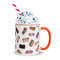 Boobes Seamless Pattern Funny Mug with Color Inside
