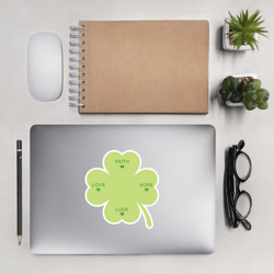 four leaves clover bubble-free stickers
