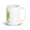 Four leaves clover white glossy mug