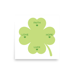 four leaves clover poster