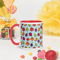 Cute Kawaii Smiling Fruits Seamless Pattern Coffee Mug with Color Inside