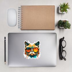 cat in sunglasses stickers