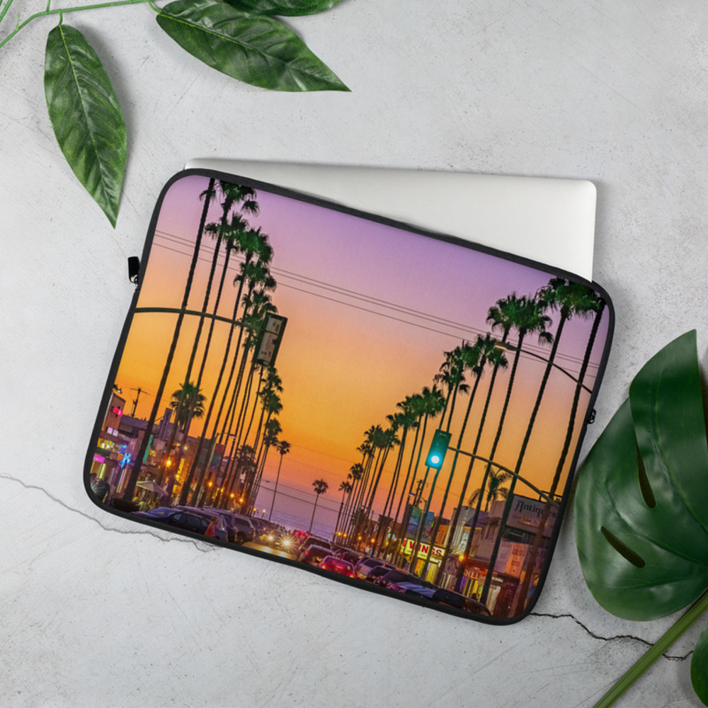 Newport Avenue, Ocean Beach Laptop Sleeve