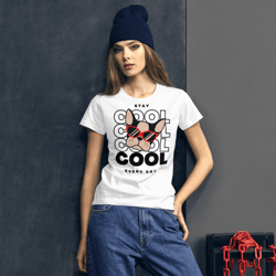 stay cool every day cute puppy women's t-shirt