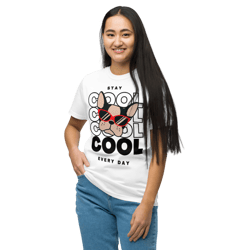 Stay Cool Every Day Cute Puppy Unisex Organic T-Shirt