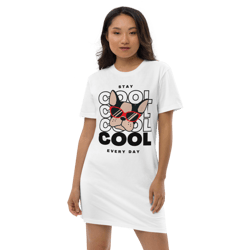 Stay Cool Every Day Cute Puppy Organic cotton t-shirt dress