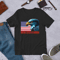 Eagle On United States Flag on Background Unisex t-shirt
