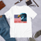 Eagle On United States Flag on Background Unisex t-shirt