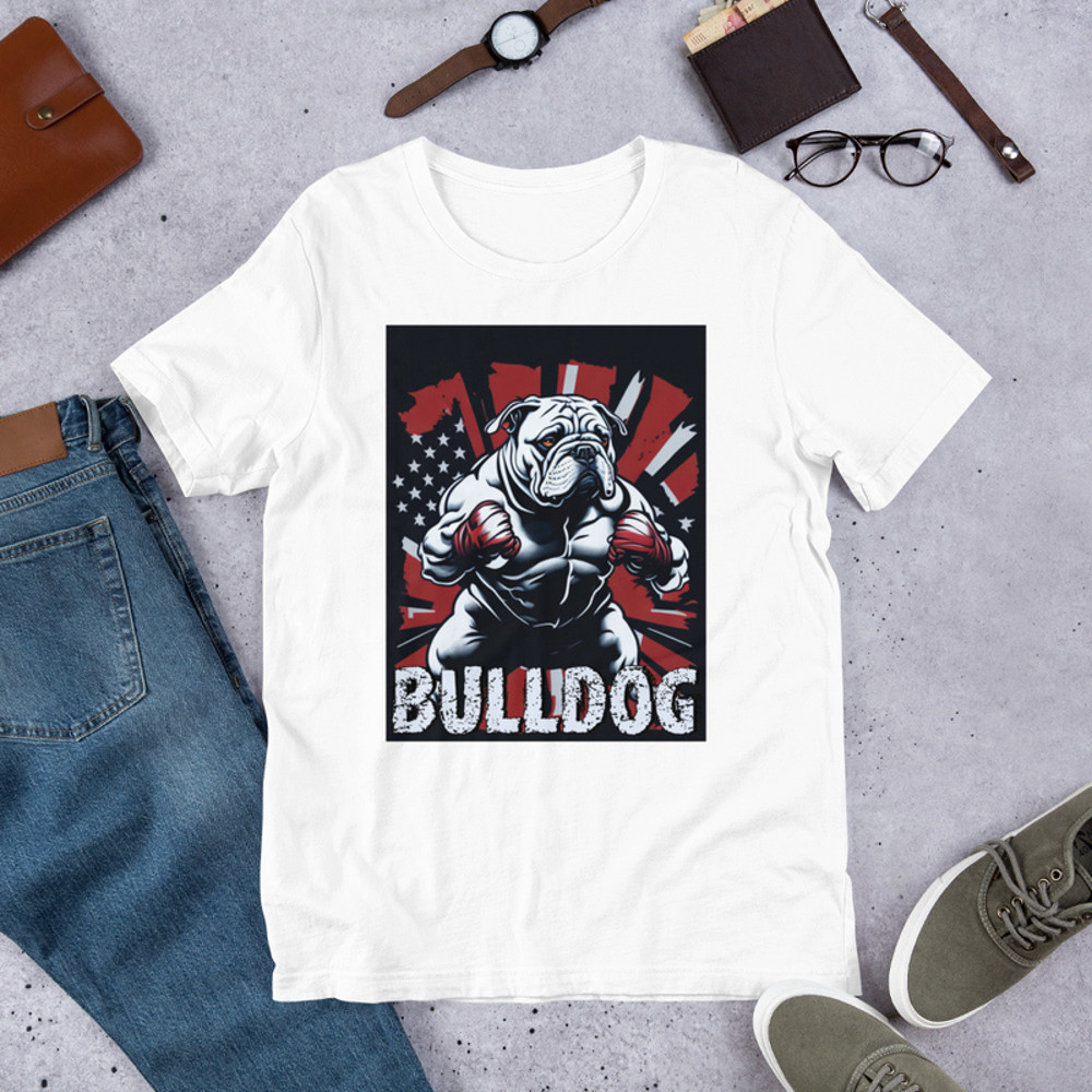 Boxing bulldog Unisex t-shirt