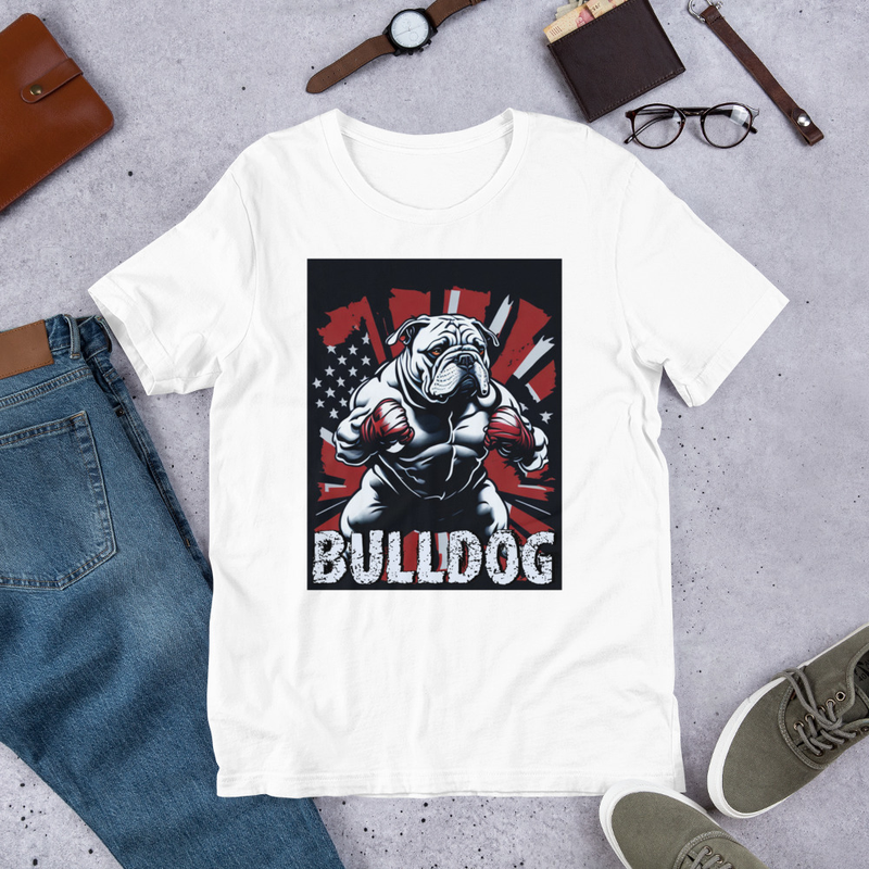 Boxing bulldog Unisex t-shirt