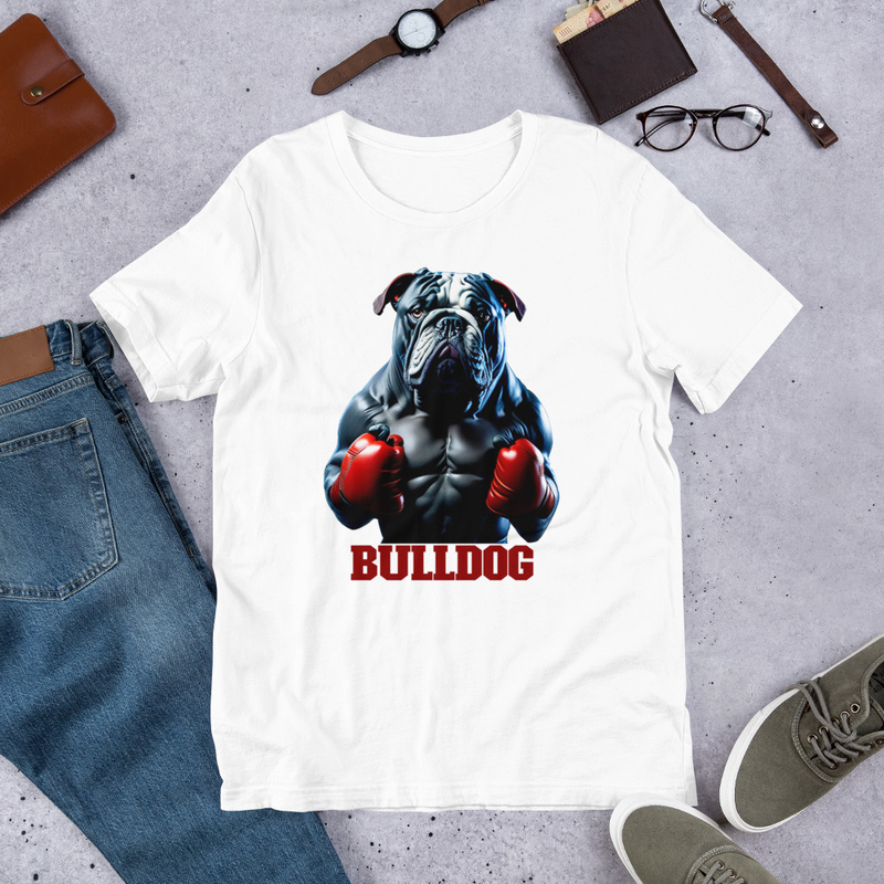 Muscle Bulldog Boxing Unisex t-shirt