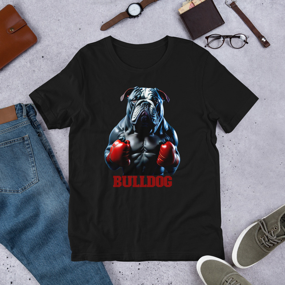 Muscle Bulldog Boxing Unisex t-shirt