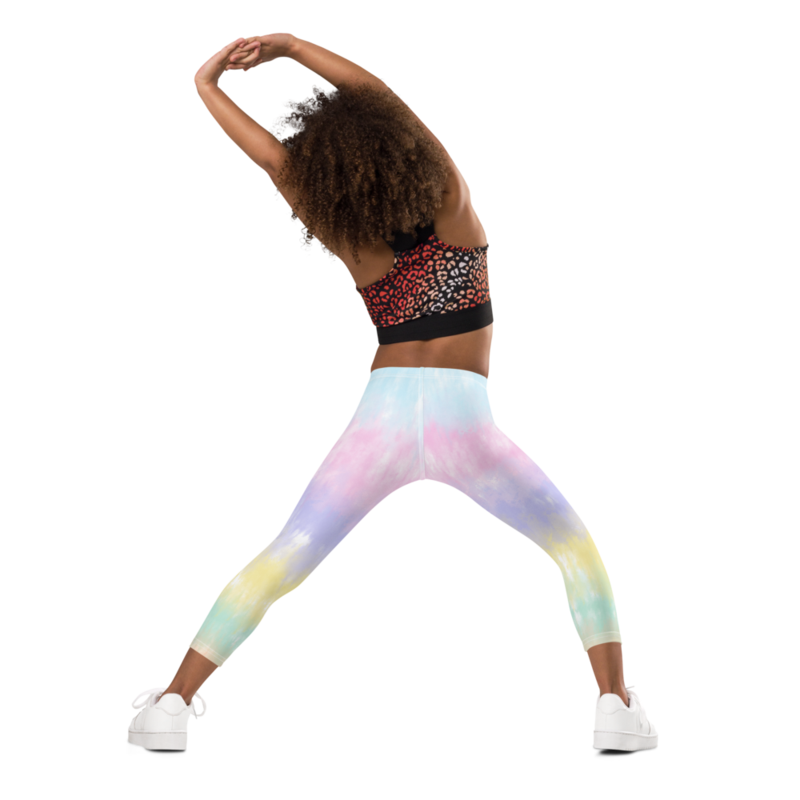 Multicolor Rainbow Striped Pattern Kid's Leggings