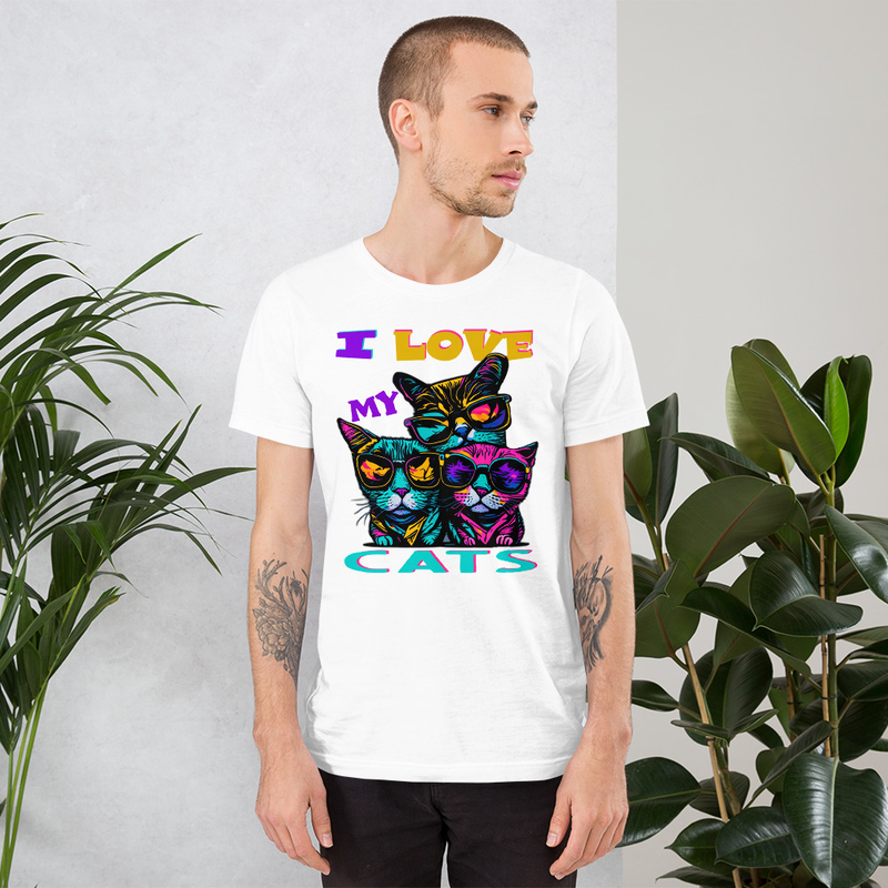 I LOVE MY CATS Unisex t-shirt