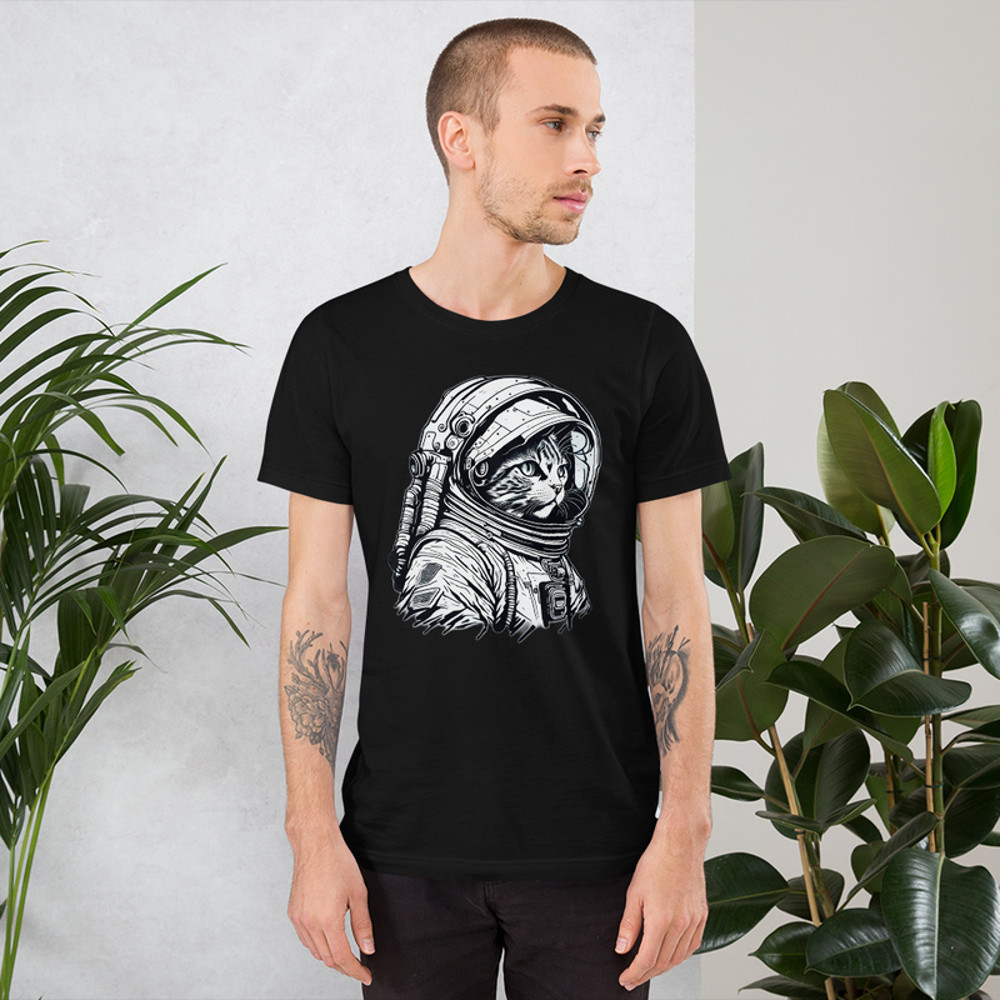 CAT ASTRONAUT NAMED FELIX Unisex t-shirt
