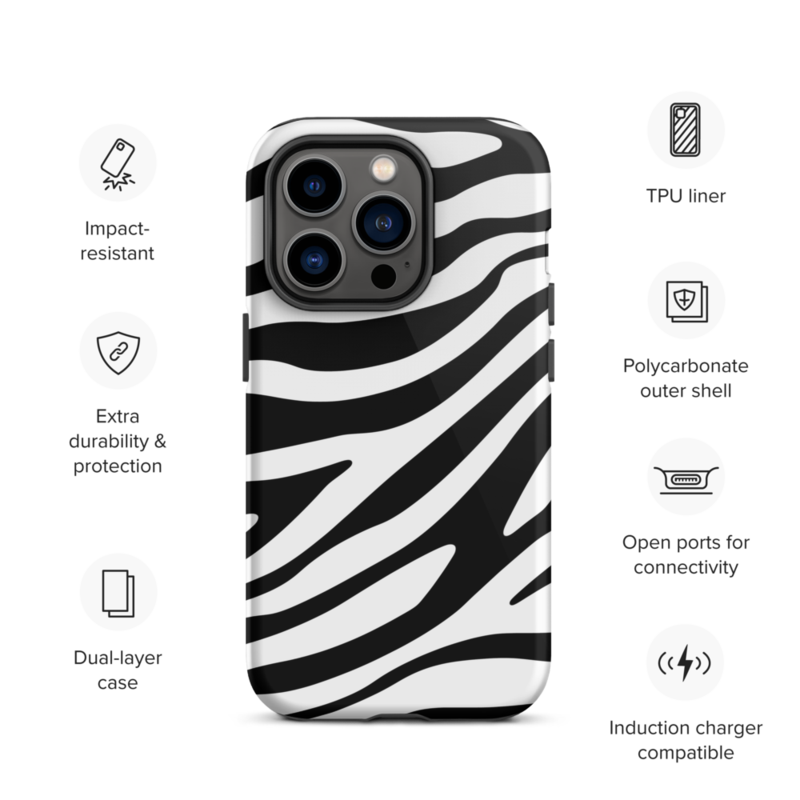 Zebra Skin Seamless Pattern Tough Case for iPhone