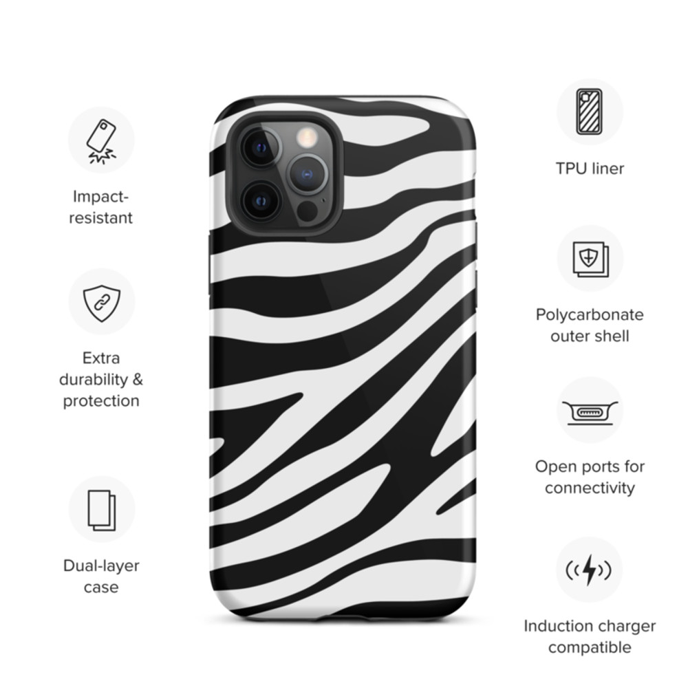Zebra Skin Seamless Pattern Tough Case for iPhone