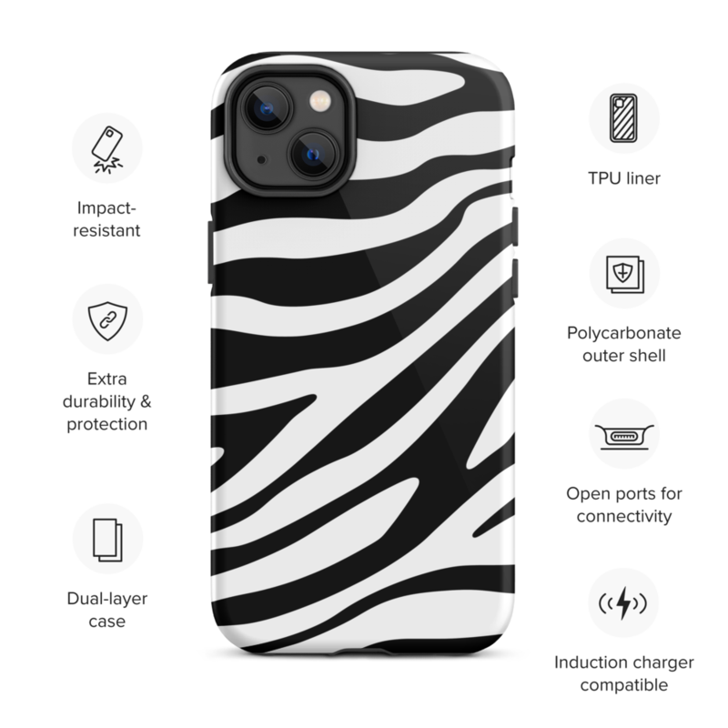 Zebra Skin Seamless Pattern Tough Case for iPhone