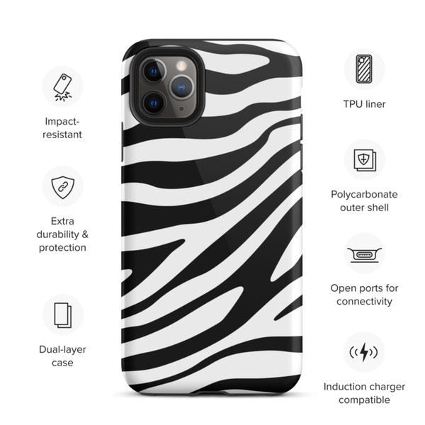Zebra Skin Seamless Pattern Tough Case for iPhone®
