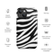 Zebra Skin Seamless Pattern Tough Case for iPhone