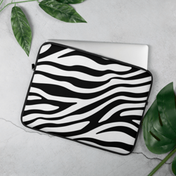 Zebra Skin Seamless Pattern Laptop Sleeve