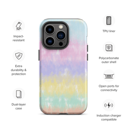 Multicolor Rainbow Striped Pattern Tough Case for iPhone®