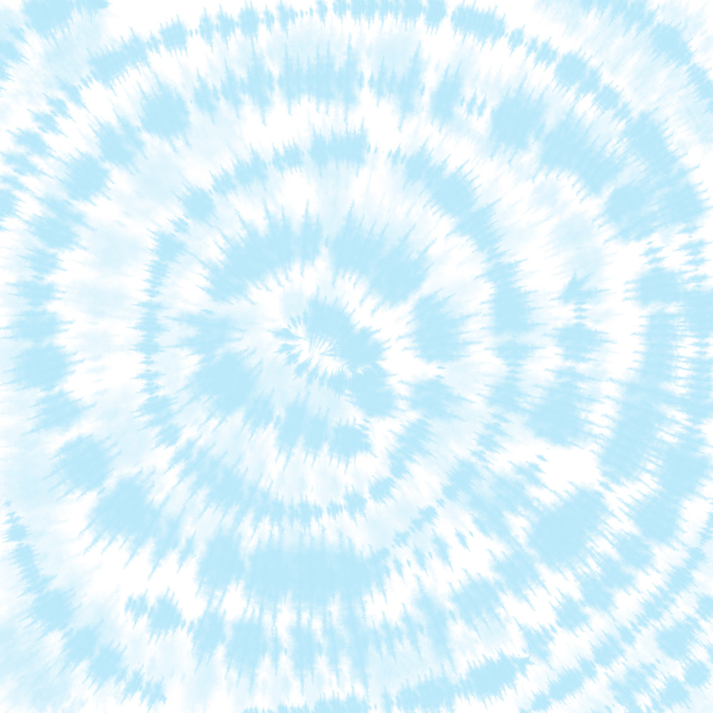 Blue and White Spiral Pastel Tie Dye Kids crew neck t-shirt