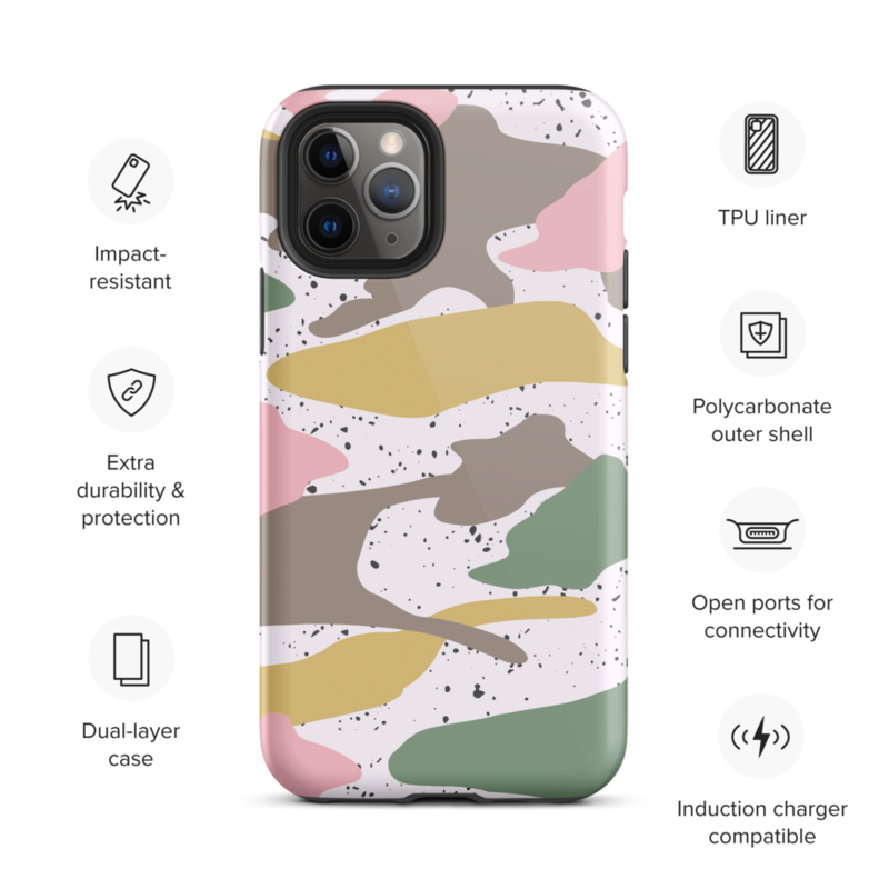Modern Girly Camo Mix Colored Seamless Pattern Tough Case for iPhone®