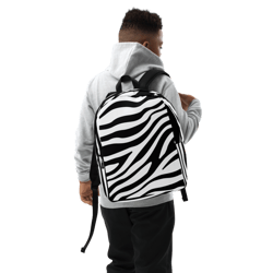 zebra skin seamless pattern minimalist backpack