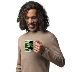 Military Green Camo Pattern Coffee Mug