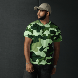military green camo pattern recycled unisex sports jersey