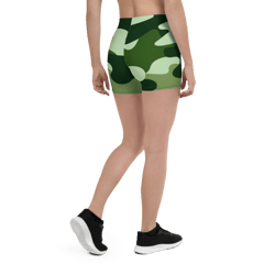 Military Green Camo Pattern Shorts