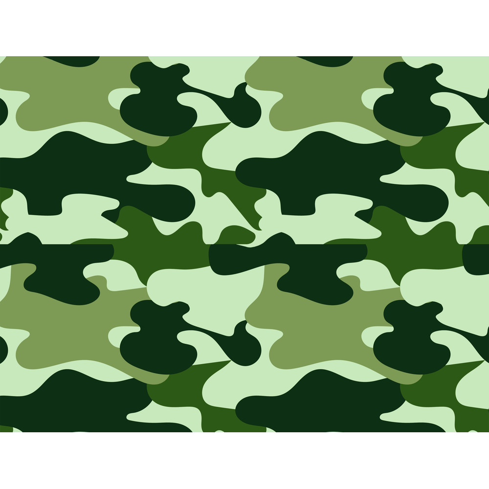 Military Green Camo Pattern Biker Shorts