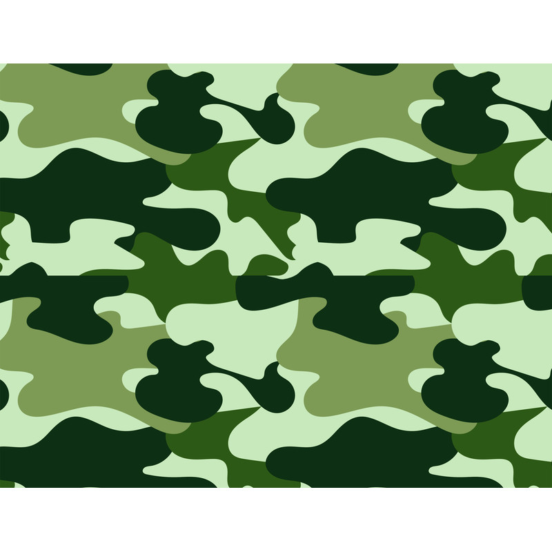 Military Green Camo Pattern Biker Shorts
