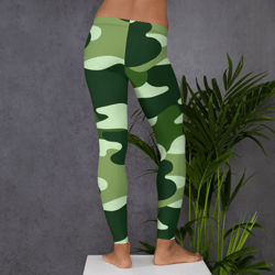 military green camo pattern leggings