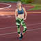 Military Green Camo Pattern Capri Leggings