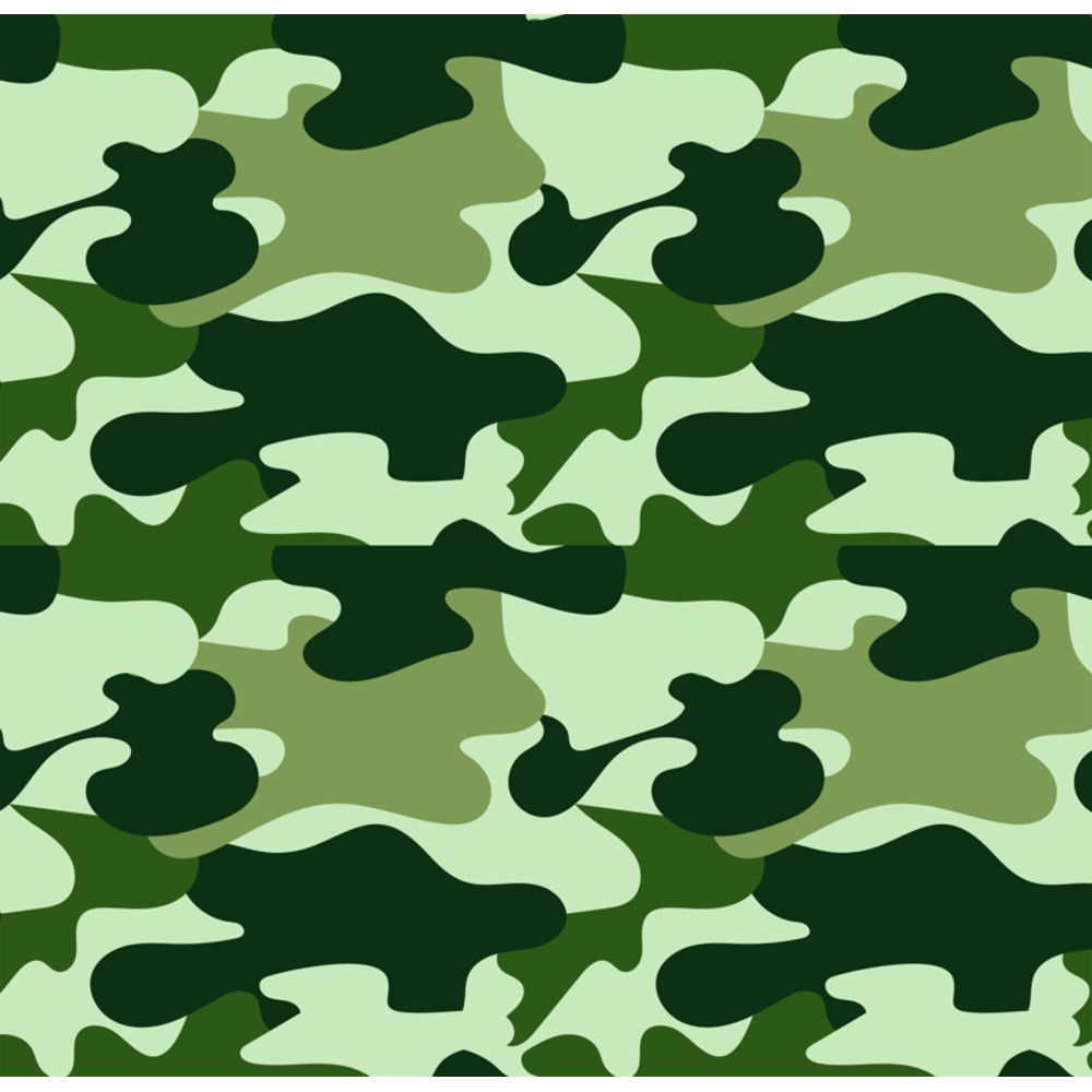 Military Green Camo Pattern Skater Dress